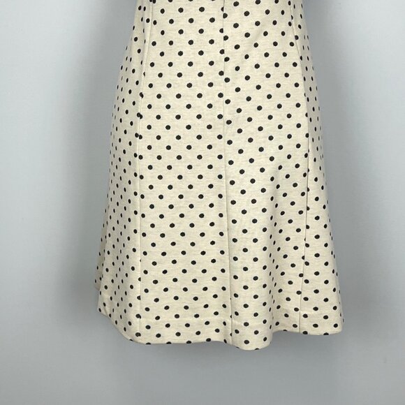 Tyler Boe Womens Kennedy Dot Sleeveless Shift Dress Cream Black Pockets size XS - Picture 8 of 11